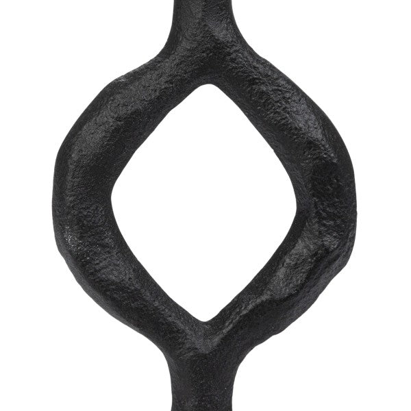 Black Decorative Cast Metal Taper Candle Holder